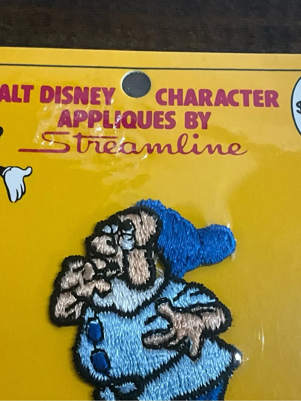 Vintage Streamline Appliqués Walt Disney Patch Snow White Dwarf Doc NOS